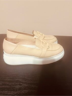 Wonders Beige Chunky Platform Leather sz 40 US/9.5-10/ UK 6.5-7 Made in Spain